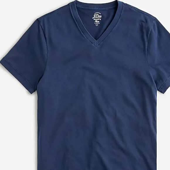 NWT J CREW ESSENTIALS V NECK TEE IN VINTAGE NAVY BLUE TALL WASH SIZE LT & XL - Picture 3 of 8